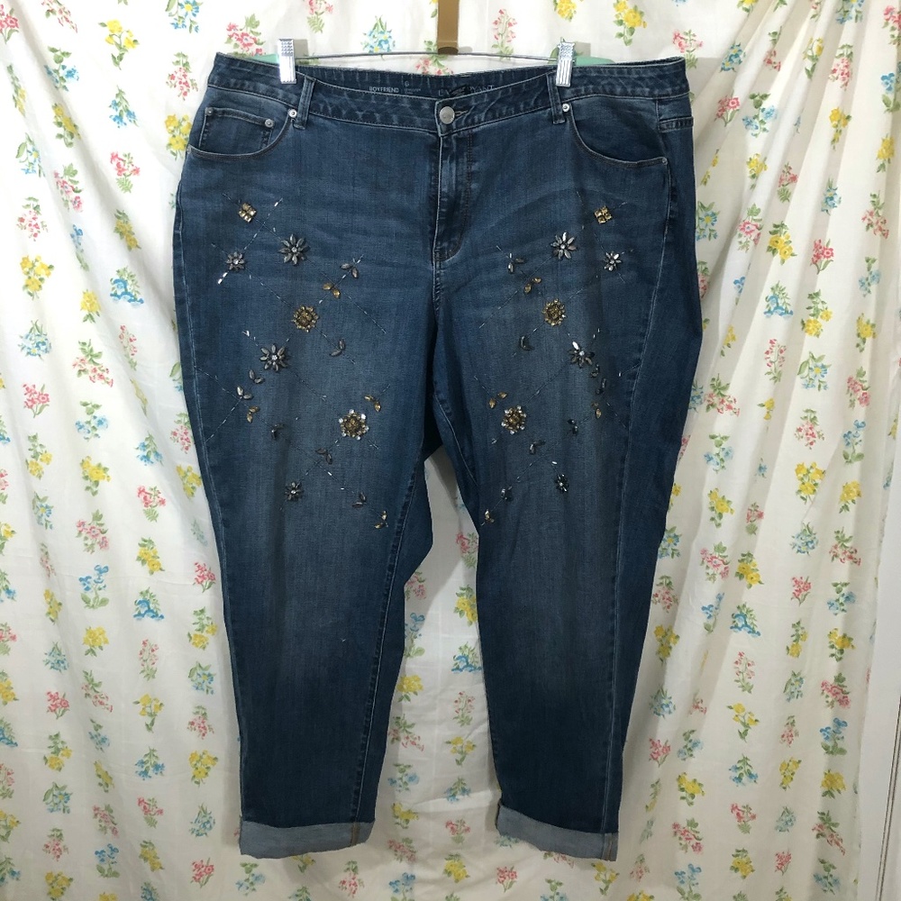 Plus 24W Lane Bryant Plus jeweled jeans